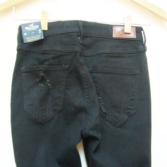New Hollister High Rise Crop Distressed Skinny Jean - Picture 5 of 7